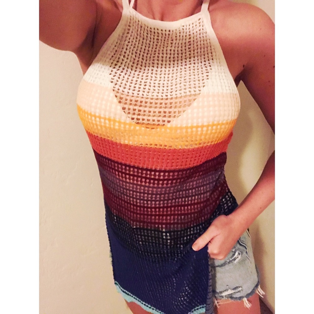 Free people Multicolor Striped knit Tank Top/Cami